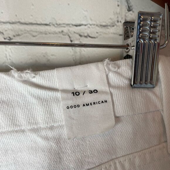Good American High Waist Distressed White Jeans Size 10/30 NWT - Picture 9 of 12